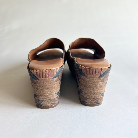 Gentle Souls Forella MulticolorStracked Upper Genuine Leather Lining Wedges - Picture 9 of 16